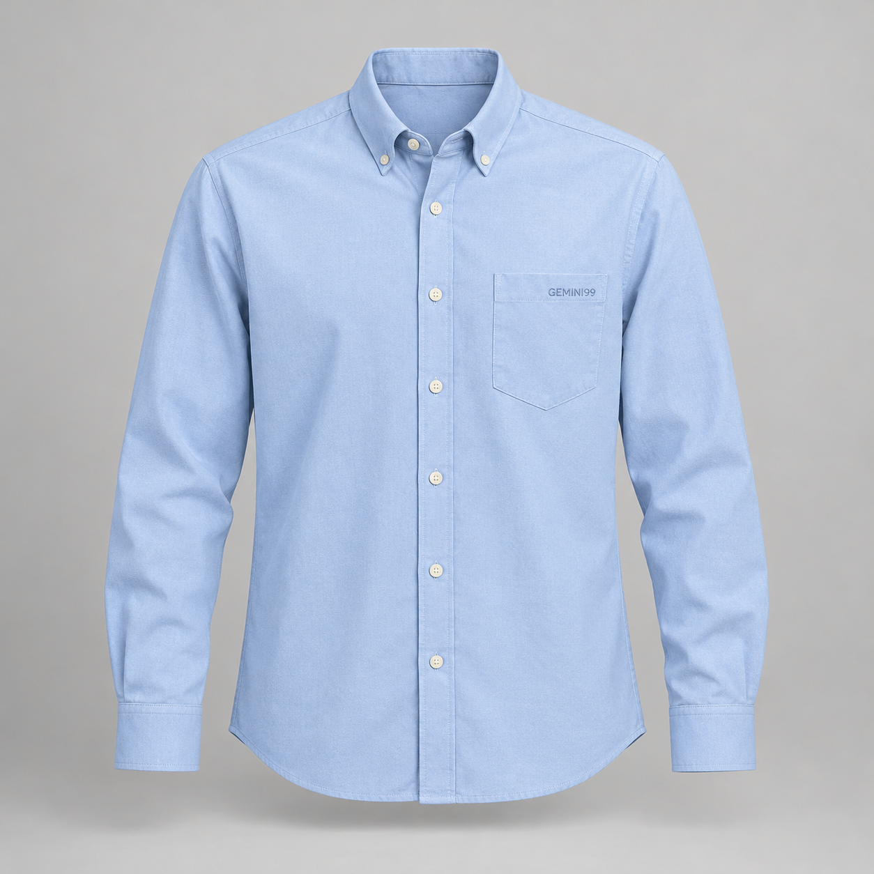 GEMINI99 Kemeja Oxford Biru